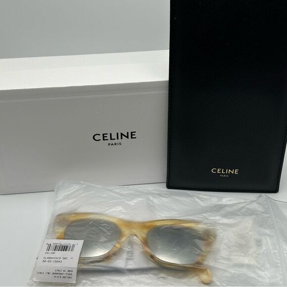 NEW CELINE Sunglasses CL4004IN/S 56C Yellow Clear Women main image 4